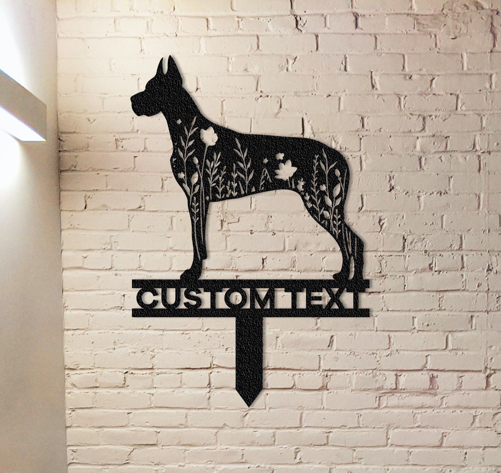 Custom Great Dane Memorial Stake Sign,Pet Grave Markers Sign,Great Dane Metal Sign With Stake,Pet Loss Gift,Sympathy Remembrance Stake