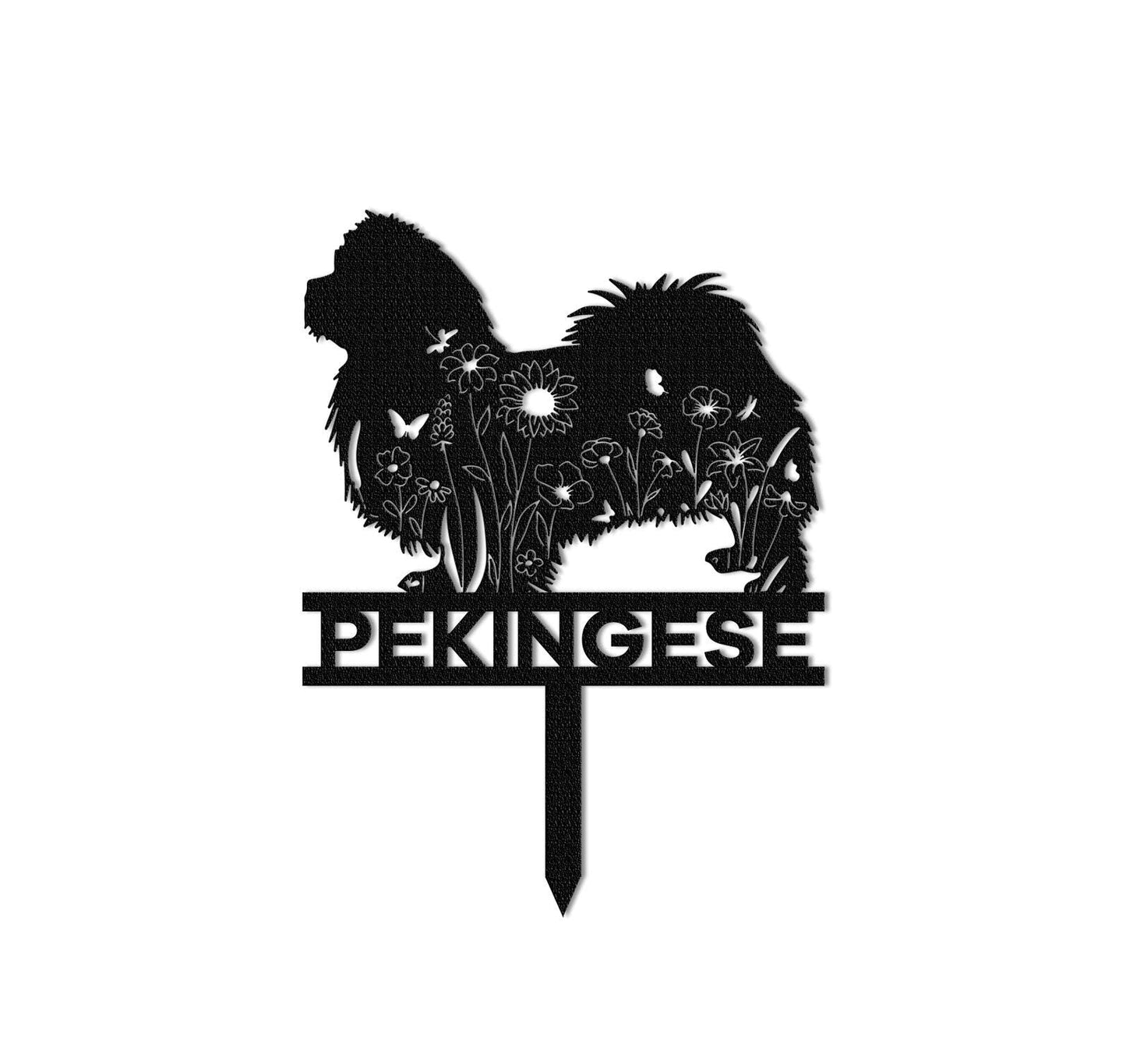 Custom Pekingese Memorial Stake Sign,Pet Grave Markers Sign, Metal Sign With Stake,Pet Loss Gift,Sympathy Sign, Remembrance Stake