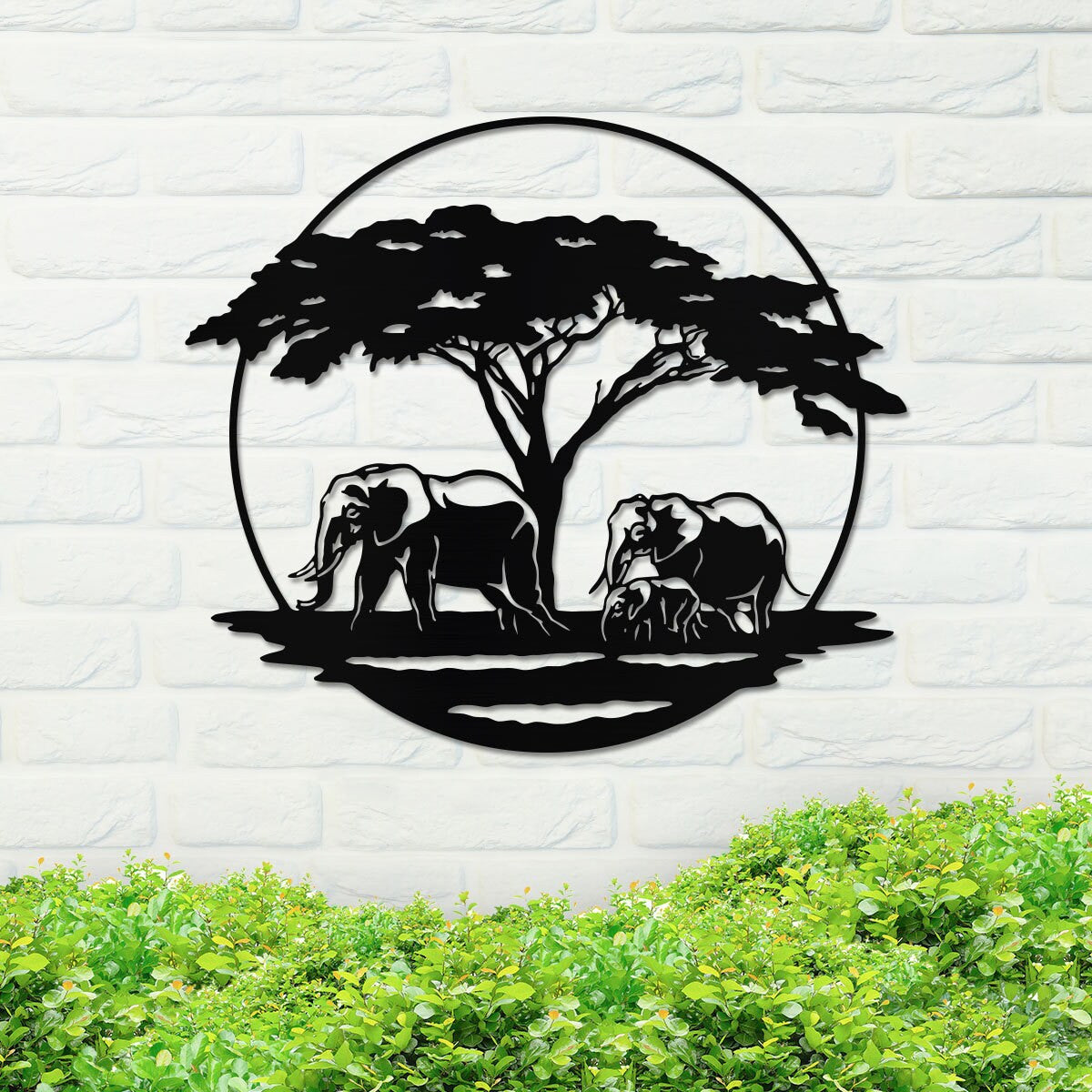 Metal Elephant Sign, Elephant Metal Sign, Metal Wall Art, Housewarming Gift, Home Decor, Backyard Sign, Wedding Gift, Metal Nature Sign
