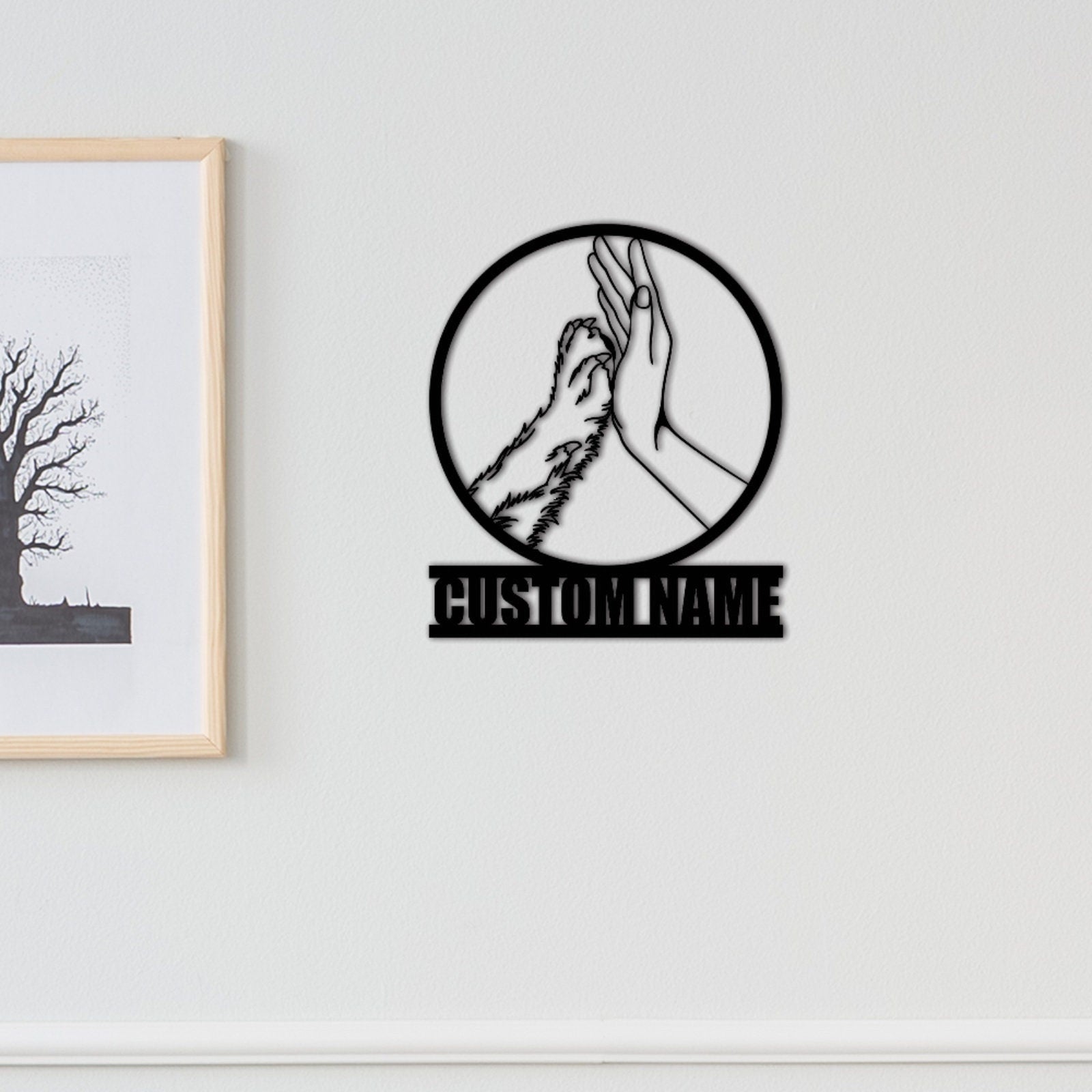 Personalized Pet Name Sign,Custom Dog Metal Sign,Dog House Sign,Dog Lover Gifts,Dog Metal Wall Hanging,Pet Memorial Sign