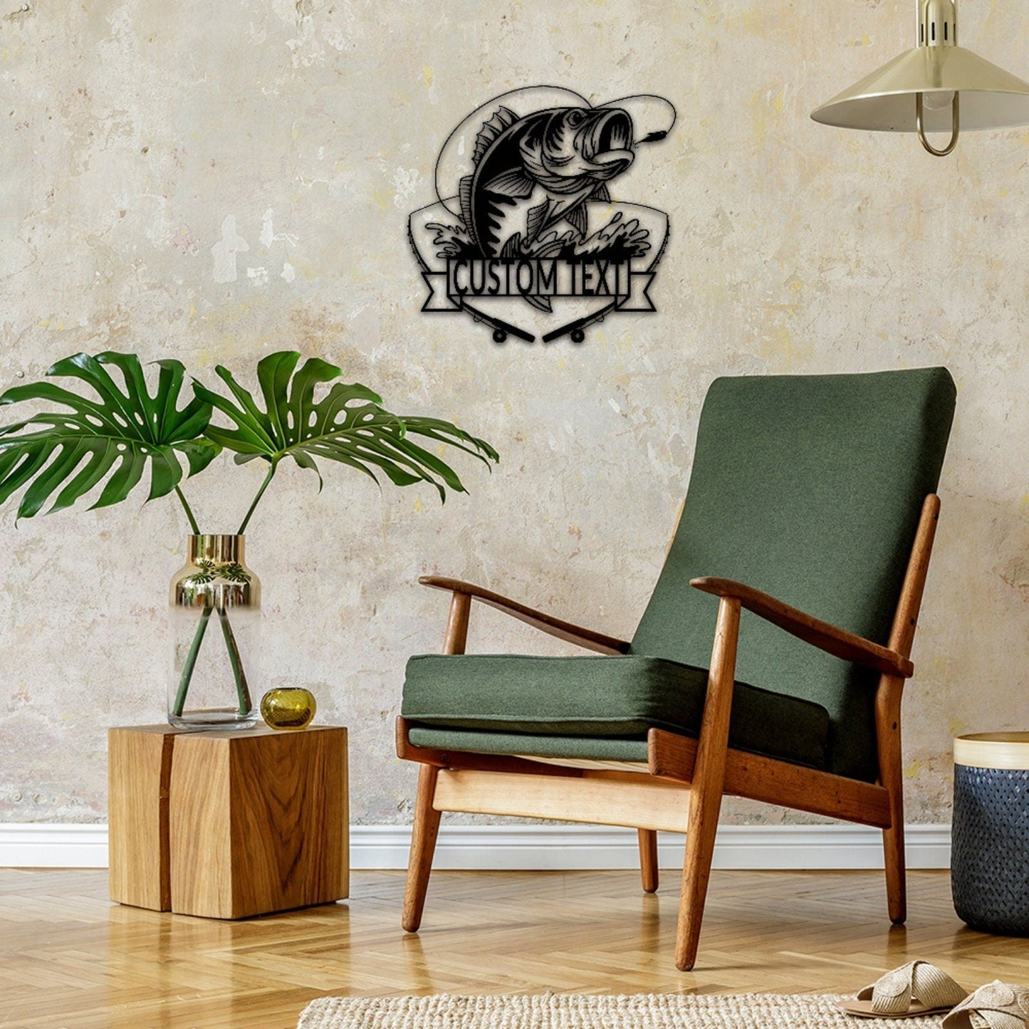 Custom Metal Fish Sign,Fishing Gifts for Men,Personalized Fishing Metal Art,Fisherman Gift,Fish Metal Name Sign,Bass Fishing Metal Monogram