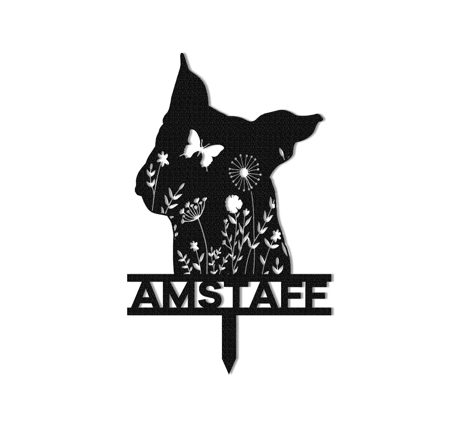 Custom American Staffordshire Memorial Stake Sign,Pet Grave Markers Sign,Metal Sign With Stake,Pet Loss Gift,Sympathy Sign,Remembrance Stake