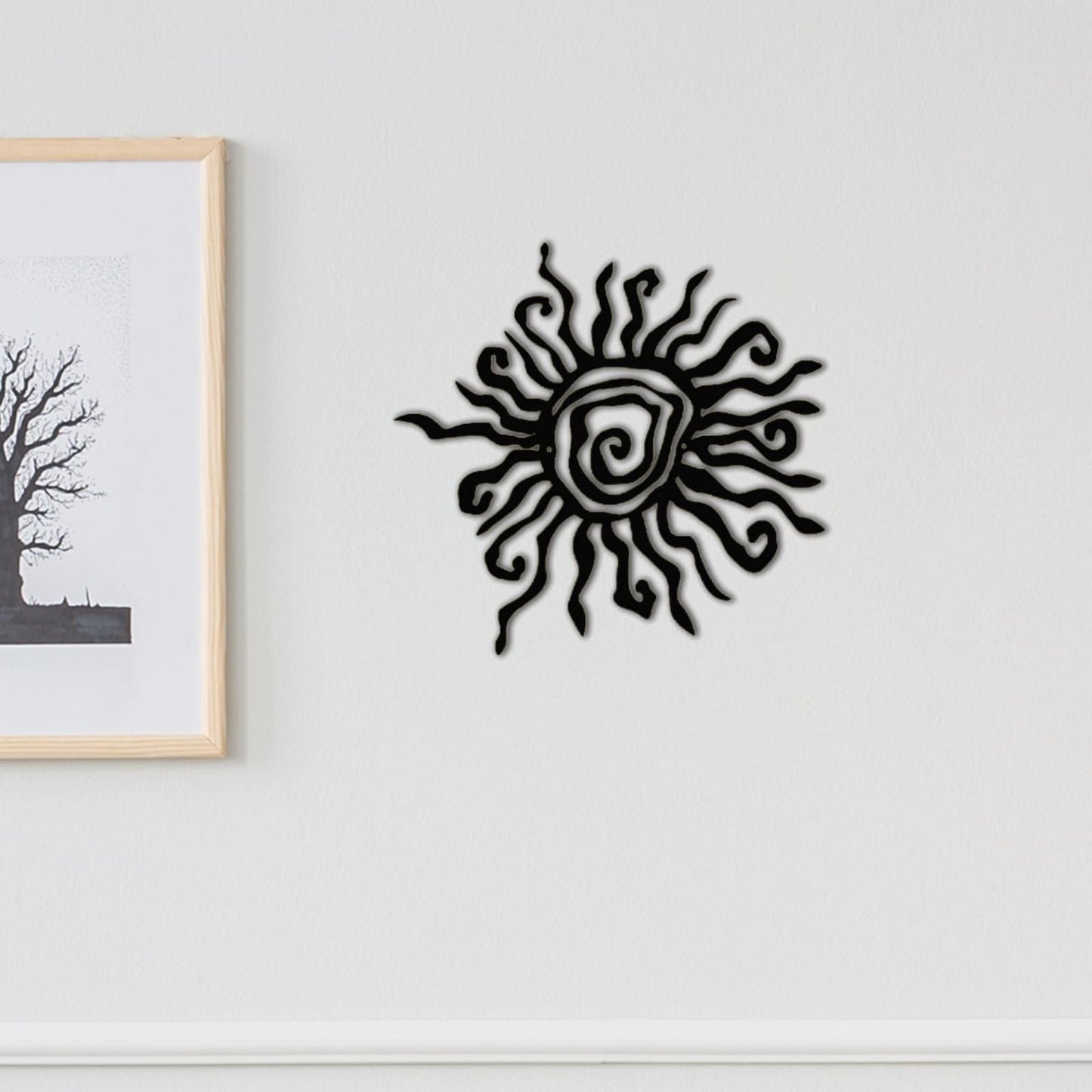 Wacky Sun Metal Sign,Metal Wall Art,Sun Metal Art,Garden Decor,Patio Porch Decor,Outdoor Wall Decor,Home Decor,Whimsical Spiral