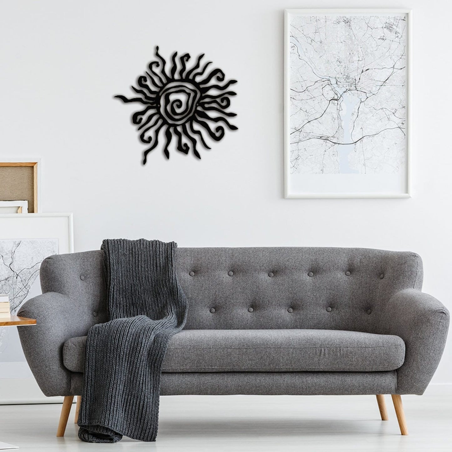 Wacky Sun Metal Sign,Metal Wall Art,Sun Metal Art,Garden Decor,Patio Porch Decor,Outdoor Wall Decor,Home Decor,Whimsical Spiral