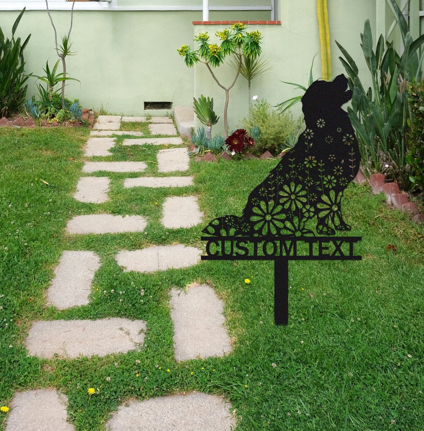 Custom Golden Retriever Memorial Stake Sign, Pet Grave Markers Sign, Metal Sign With Stake, Sympathy Sign