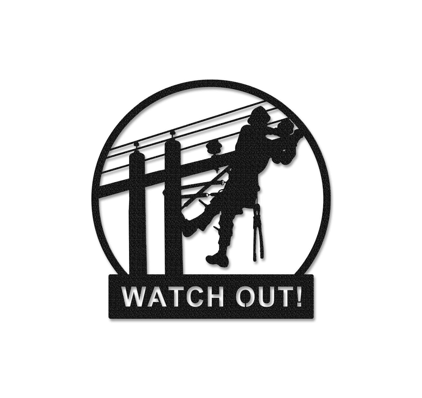 Personalized Lineman Wall art, Custom Lineman Metal Sign, Electrician Gift, Lineman Wall Decor, Line Worker Name Sign, Metal Lineman Art