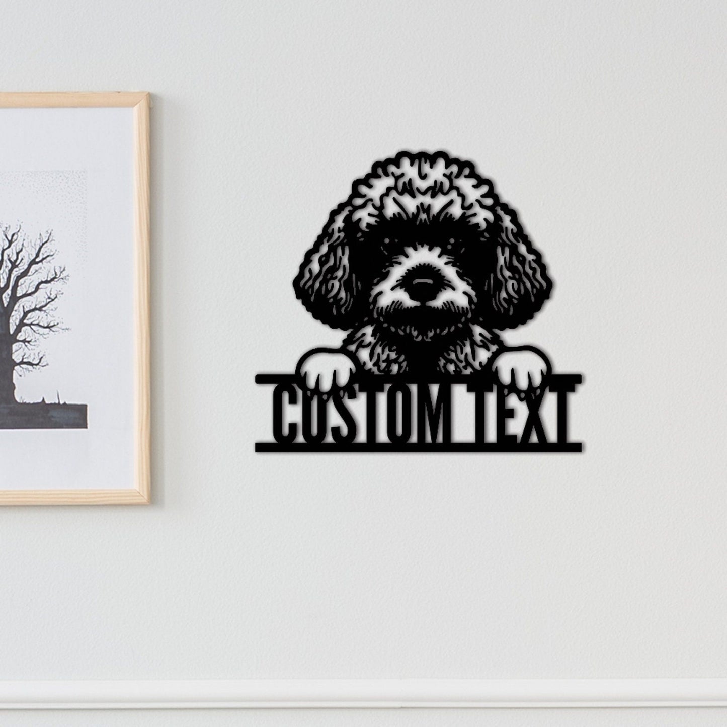 Personalized Poodle Dog Metal Sign,Custom Poodle Dog Wall Art,Dog House Decor,Room Decor,Pet Lover Gift,Pet Wall Decor