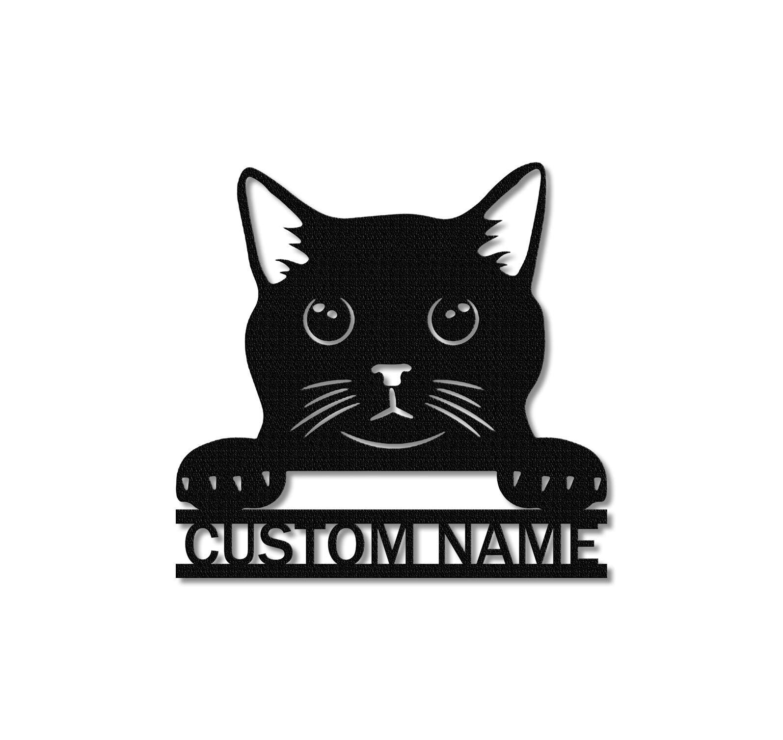 Custom Cat Metal Sign,Cat Lover Gift,Cat Wall Art,Personalized Cat Wall Decor,Room Decoration,Metal Cat Decor,Pet Sign