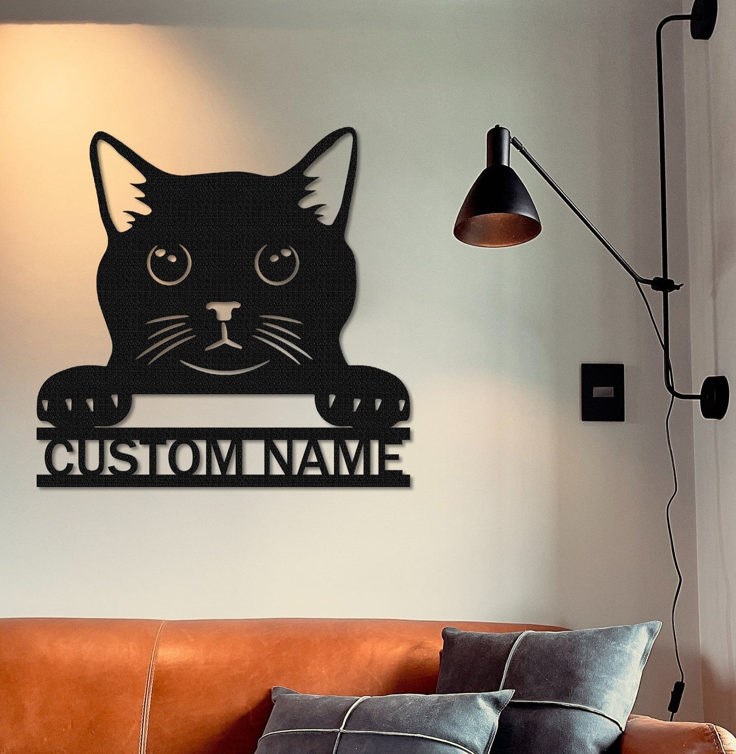 Custom Cat Metal Sign,Cat Lover Gift,Cat Wall Art,Personalized Cat Wall Decor,Room Decoration,Metal Cat Decor,Pet Sign