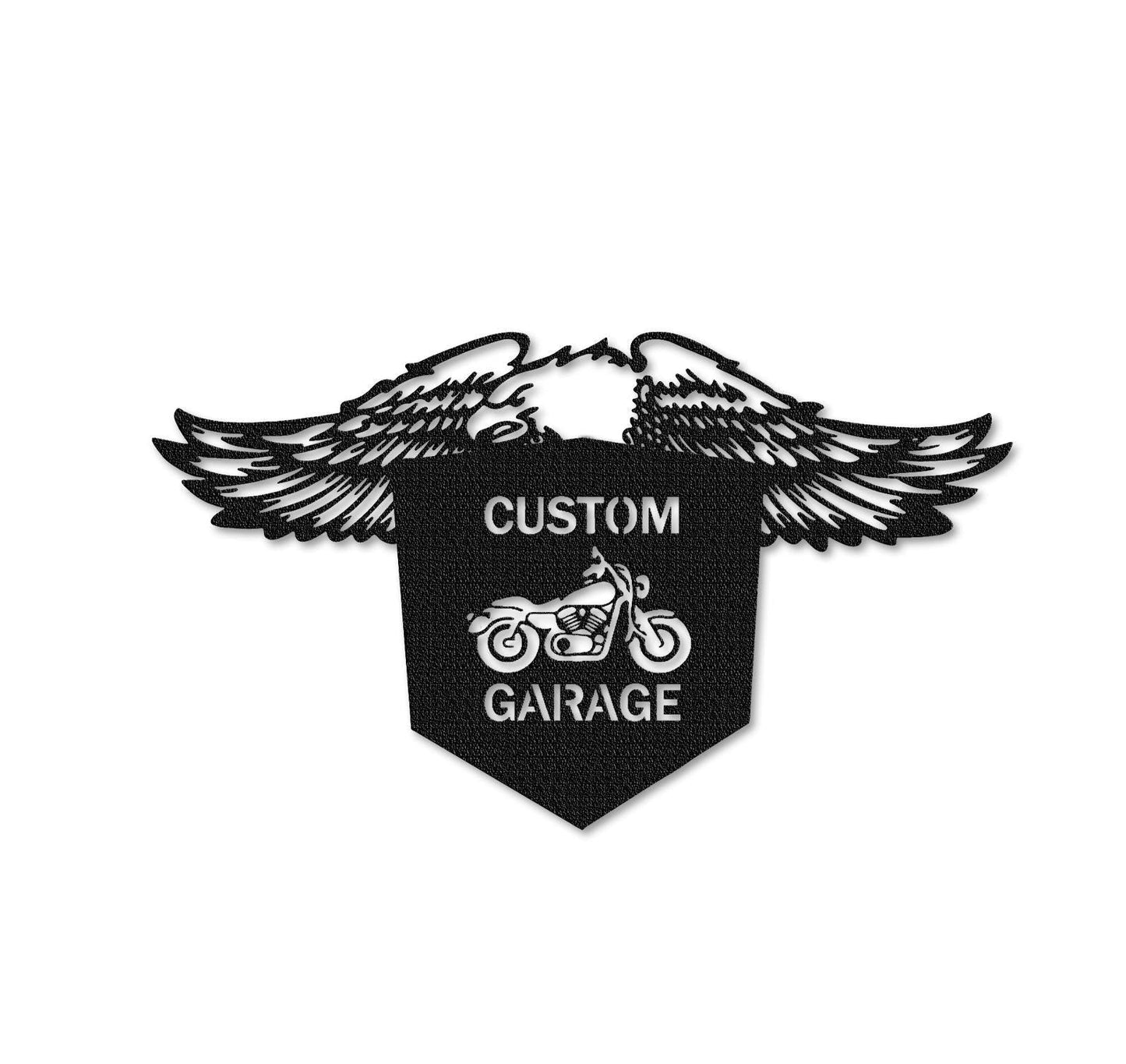 Personalized Eagle Metal Sign,Custom Motorcycle Metal Art,Metal Garage Sign,Men Cave Sign,Fathers Day Gift,Pop's Work Shop Sign,Biker Name
