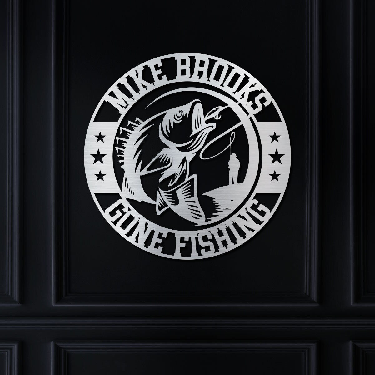 Custom Gone Fishing Sign, Metal Fishing Sign, Fishing Sign, Metal Fish Sign, Metal Fish Decor, Metal Wall Art, Home Decor, Backyard Sign