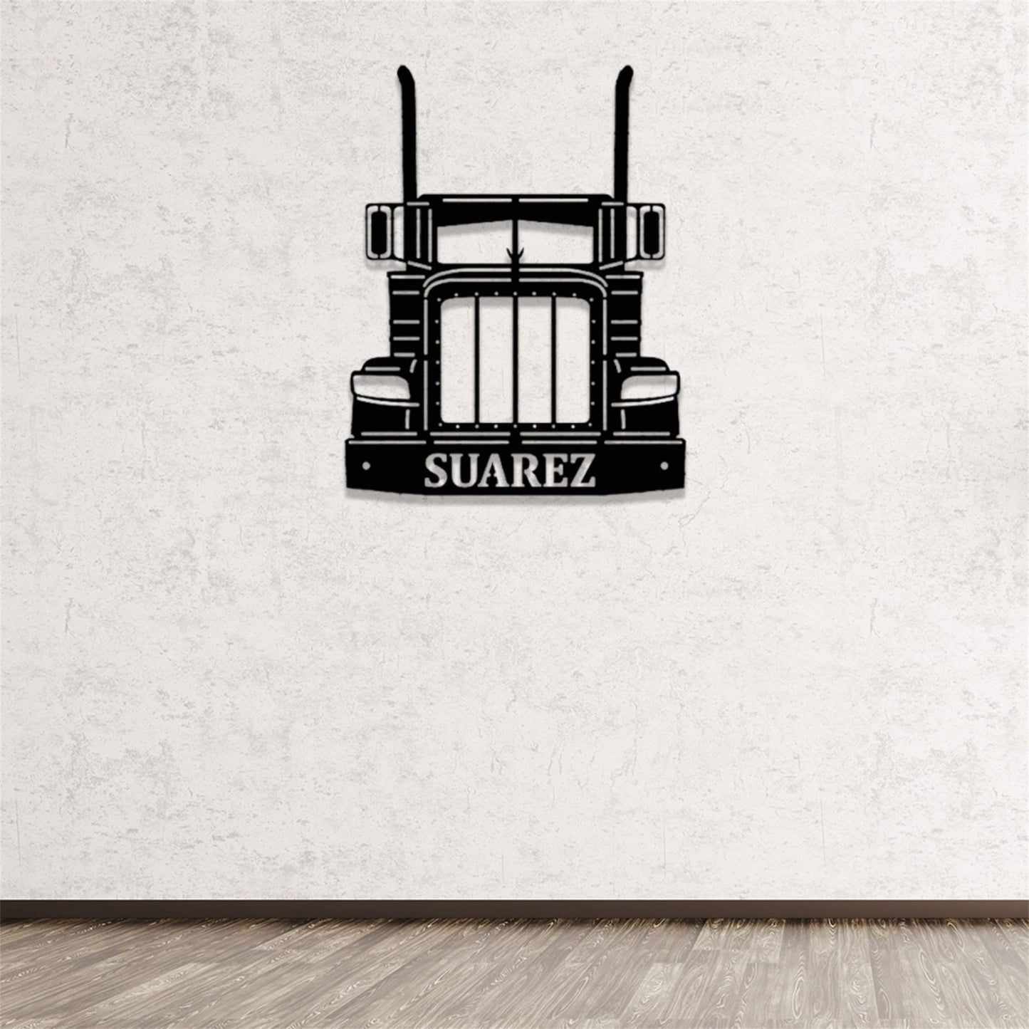 Custom Semi Truck Metal Wall Art,Semi Truck Sign With LED Lights,Personalized Truck Driver Name Sign,Semi-Trailer Wall Decor,Gifts for Dad