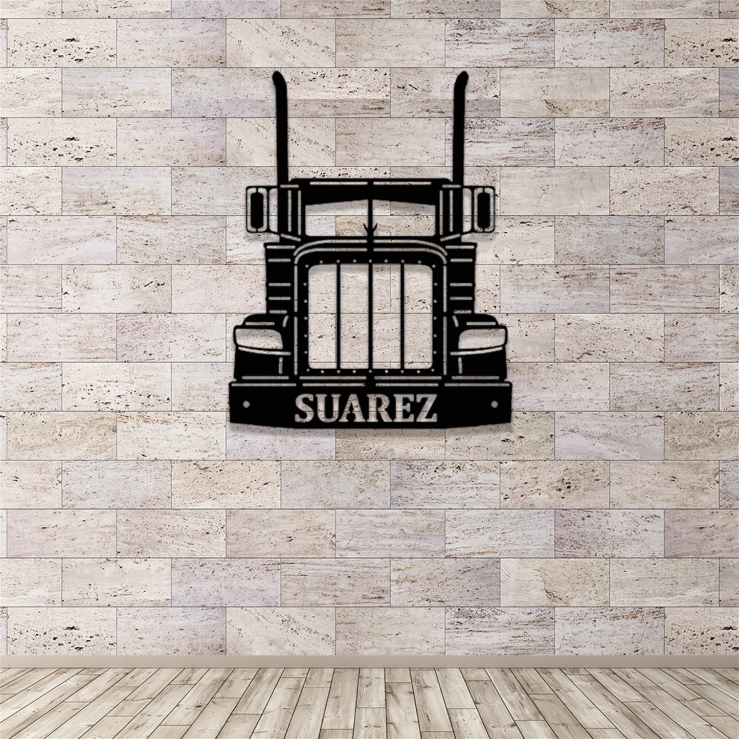 Custom Semi Truck Metal Wall Art,Semi Truck Sign With LED Lights,Personalized Truck Driver Name Sign,Semi-Trailer Wall Decor,Gifts for Dad