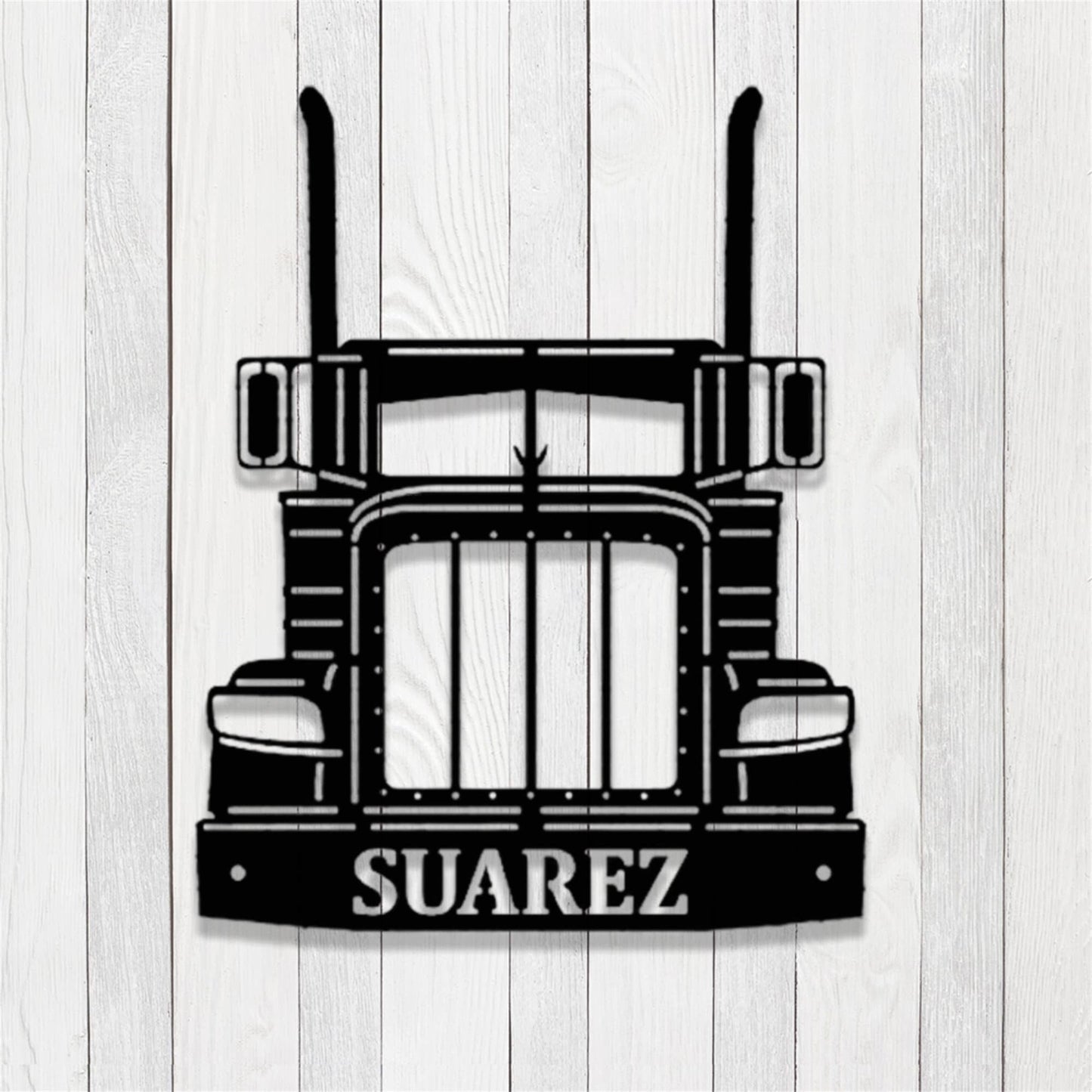 Custom Semi Truck Metal Wall Art,Semi Truck Sign With LED Lights,Personalized Truck Driver Name Sign,Semi-Trailer Wall Decor,Gifts for Dad