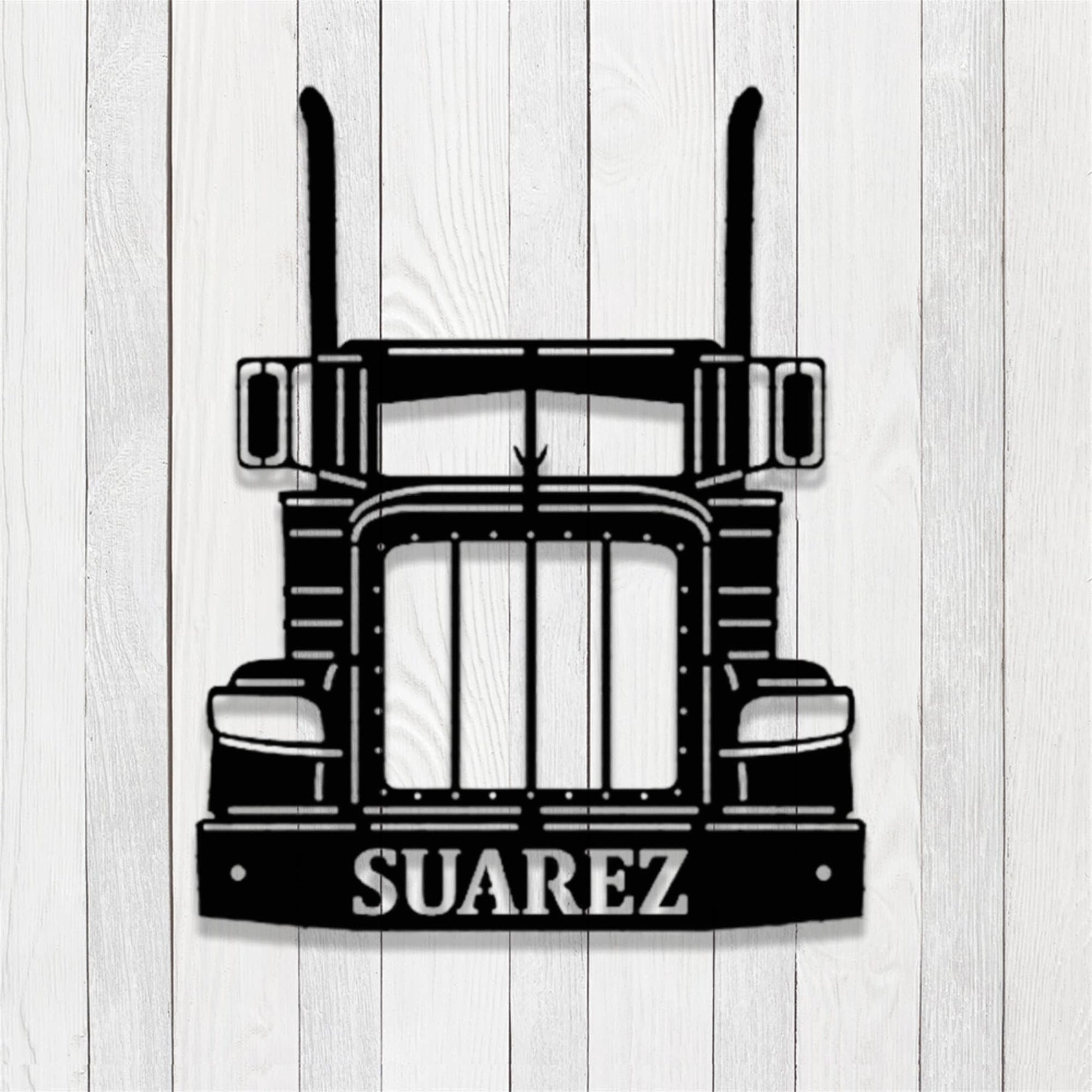 Custom Semi Truck Metal Wall Art,Semi Truck Sign With LED Lights,Personalized Truck Driver Name Sign,Semi-Trailer Wall Decor,Gifts for Dad