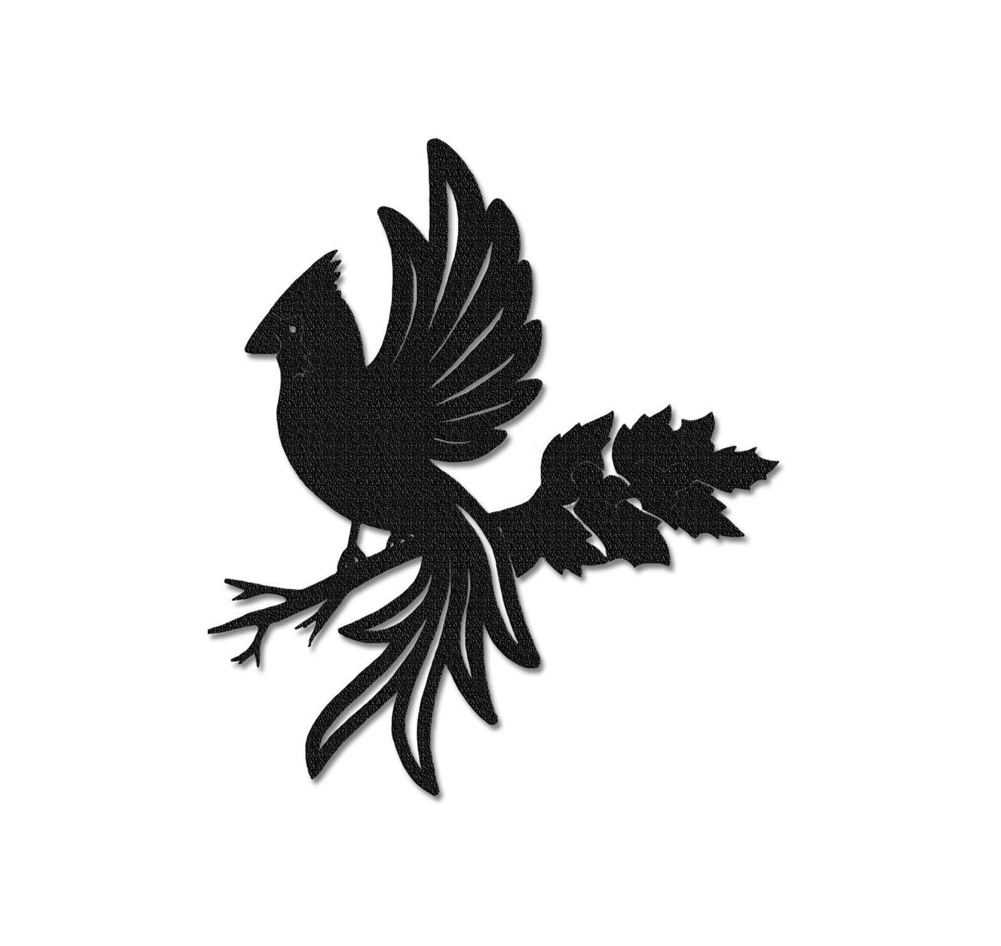 Cardinal on a Branch Metal Sign, Metal Birds Art,Metal Garden Decor,Outdoor Decor,Cardinal on a Branch,Bird Lovers Gift,Front Yard Decor