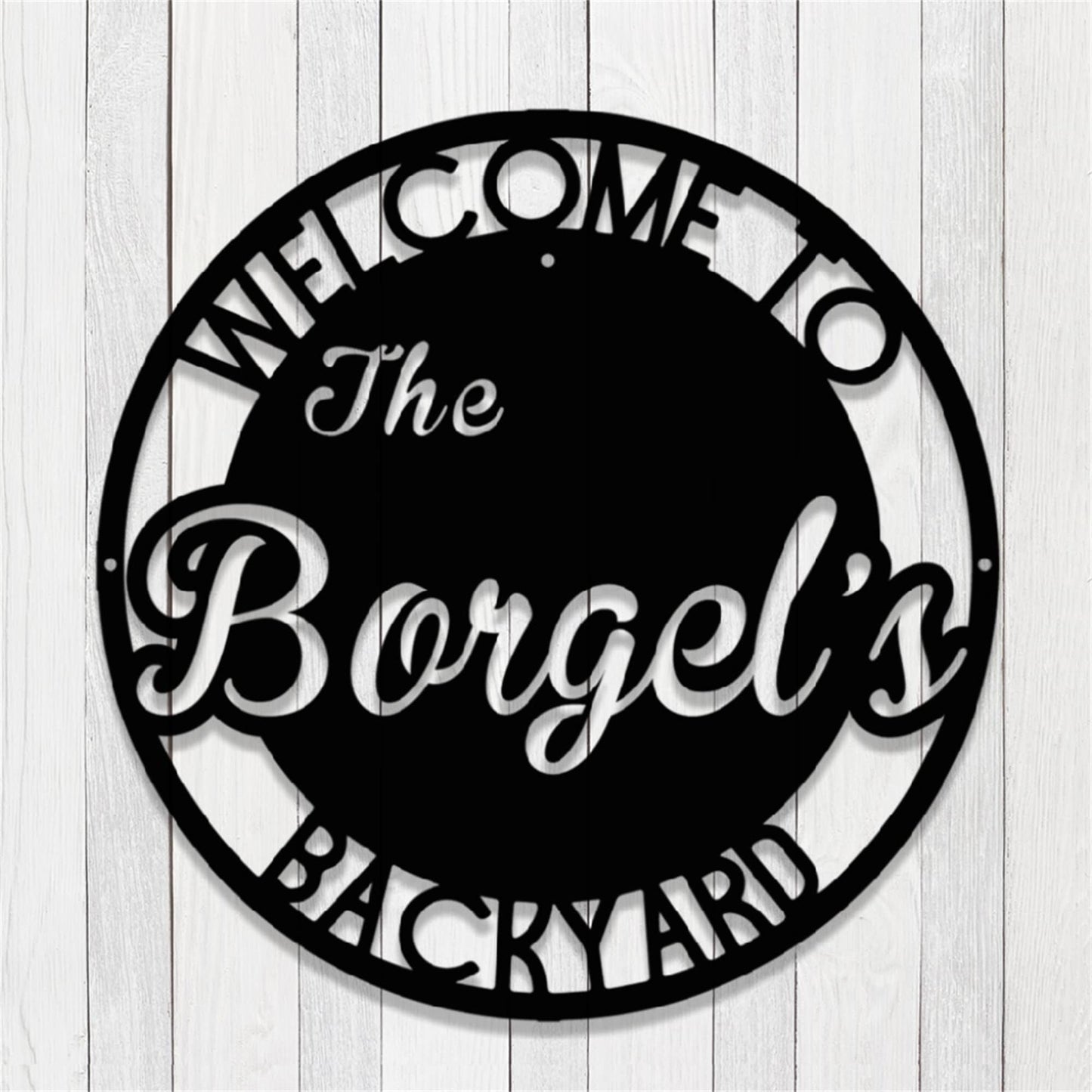 Custom Backyard Metal Sign With Lights,Personalized Patio Sign,Outdoor Decor Sign,Backyard Metal Decor,Family Backyard Bar Grill Metal Sign