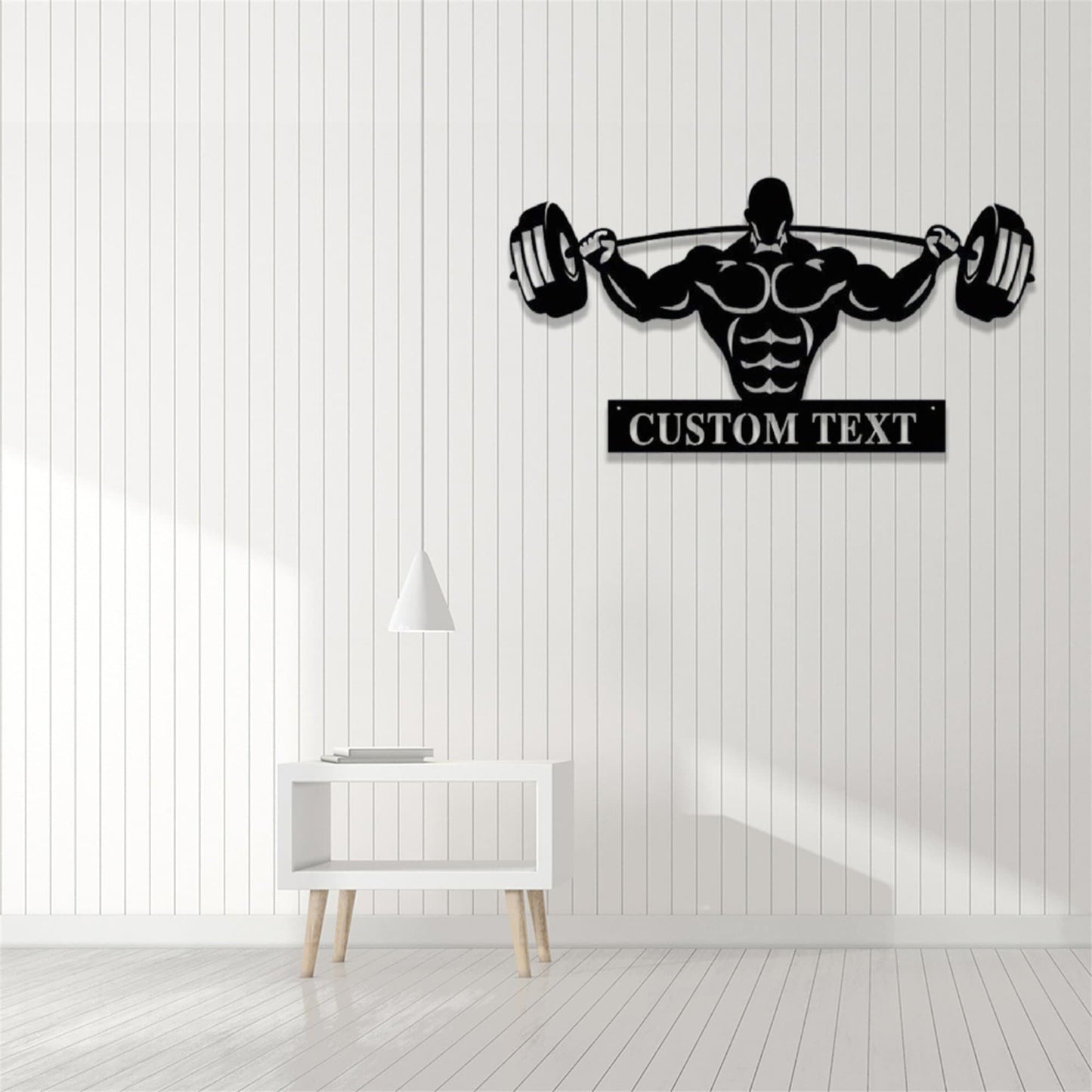 Custom Gym Sign With Lights,Powerlifting Sport Metal Wall Art,Personalized Fitness Room Sign,Powerlifting Home Decor,Gym Metal Wall Decor