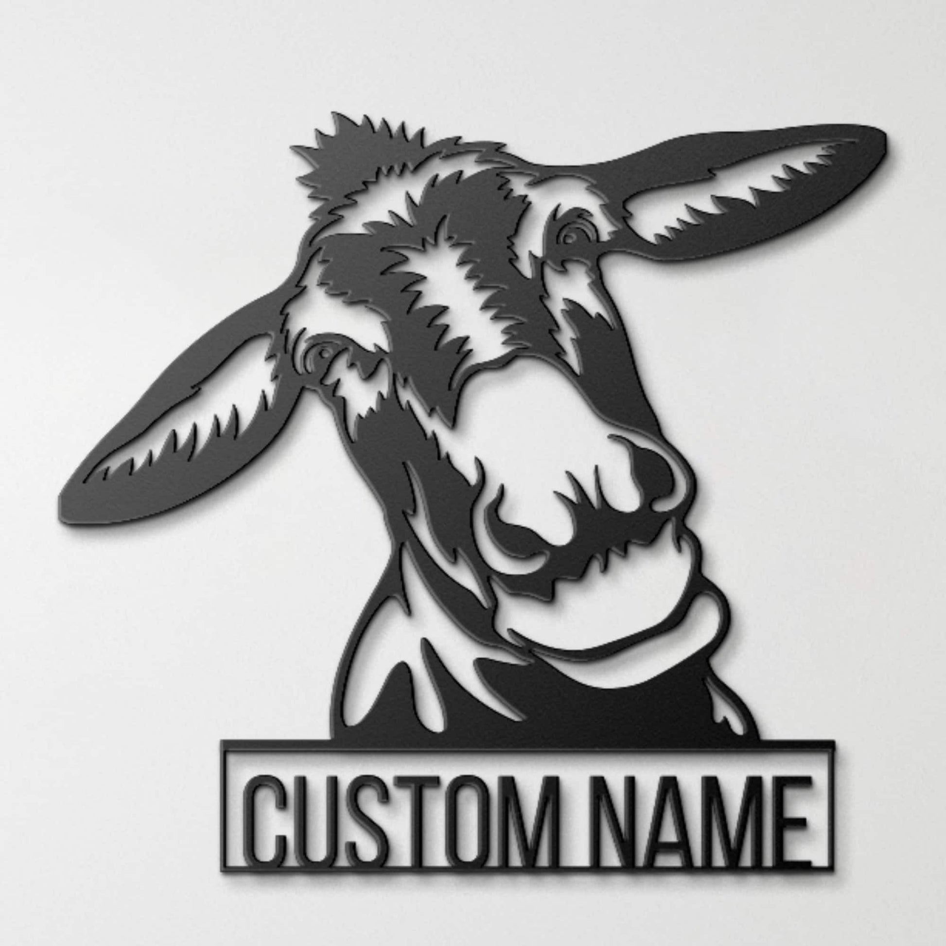 Custom Donkey Metal Sign, Donkey Lovers Gift, Farm Animals Wall Decor, Wall Hanging Metal Donkey Sign, Gift For Farms Owners