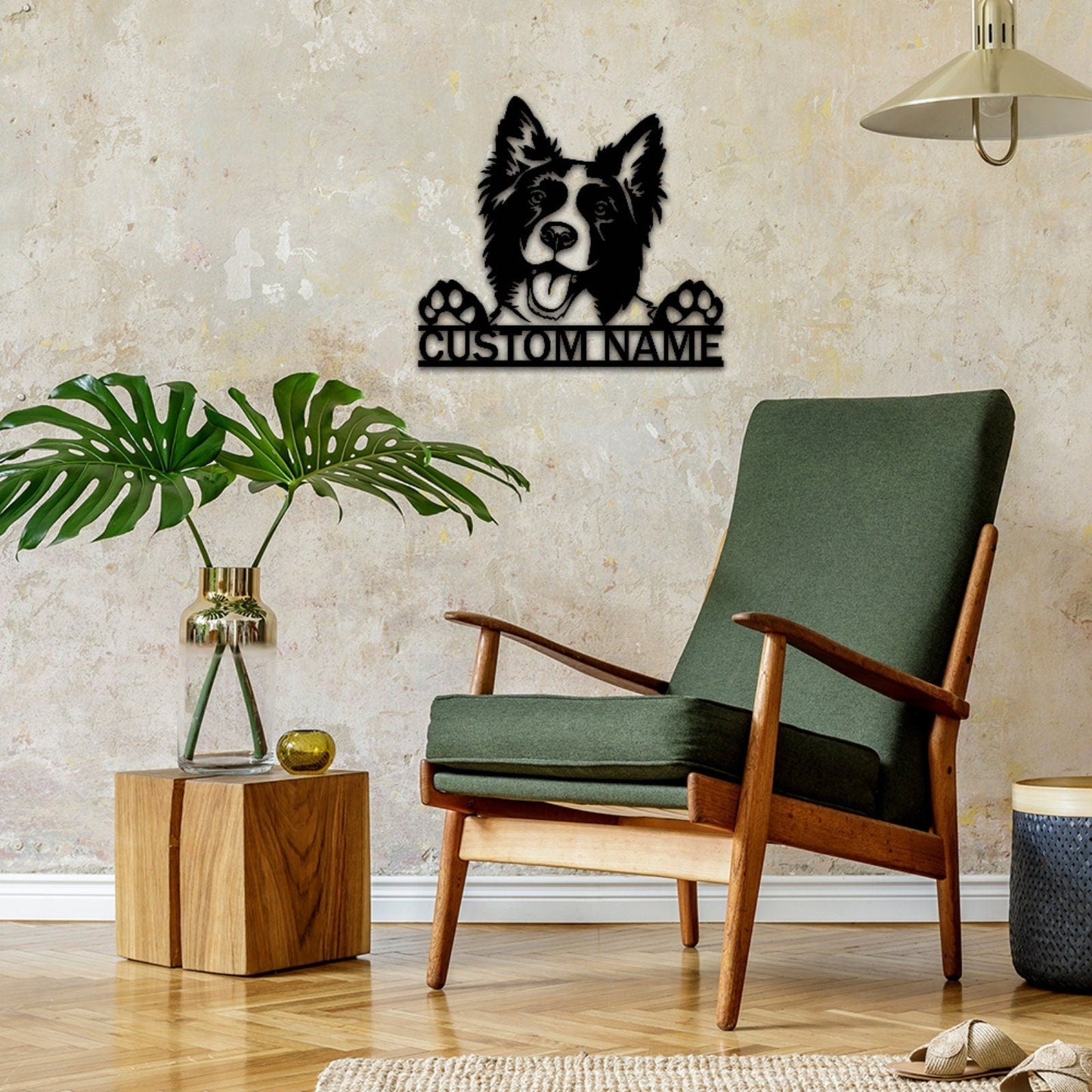 Custom Border Collie Metal Sign,Personalized Dog Name Sign,Dog House Decor,Pet Lover Gift,Dog mom sign,Pet Wall Art,Dog Monogram Sign