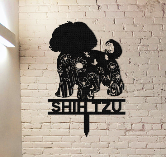 Custom Shih Tzu Memorial Stake Sign,Pet Grave Markers Sign, Metal Sign With Stake,Pet Loss Gift,Sympathy Sign, Remembrance Stake