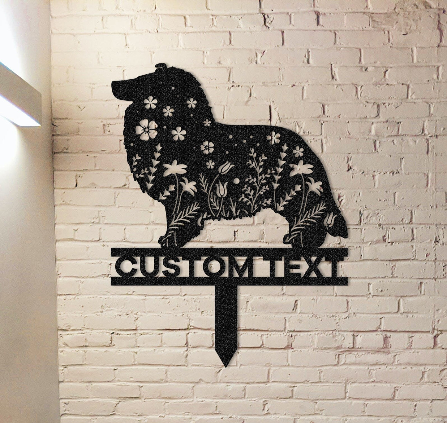 Custom Shetland Sheepdog Memorial Stake Sign,Pet Grave Markers Sign,Sheltie Metal Sign With Stake,Pet Loss Gift,Sympathy Remembrance Stake