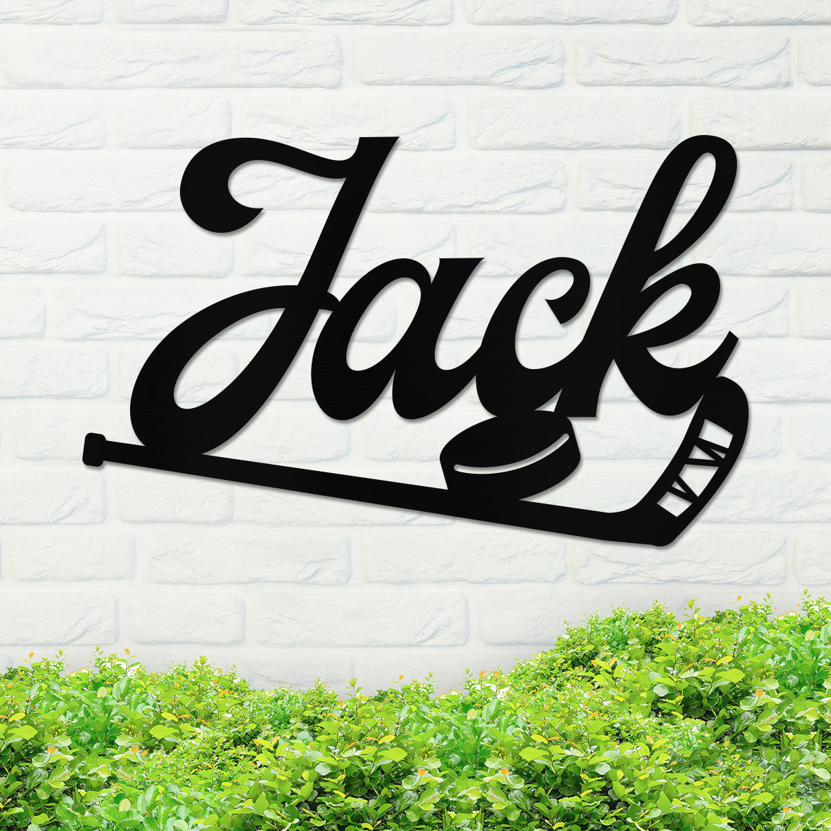 Metal Hockey Sign w Name, Hockey Metal Sign, Metal Kid's Name Sign, Custom Sports Metal Sign, Metal Name Sign, Kid's Room Sign