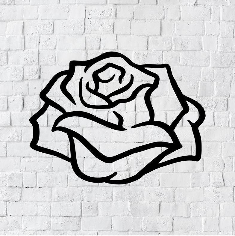 Rose Metal Sign, Rose Metal Wall Decor, Flower Wall Decor Signs, Home Decor, Rose Wall Decor