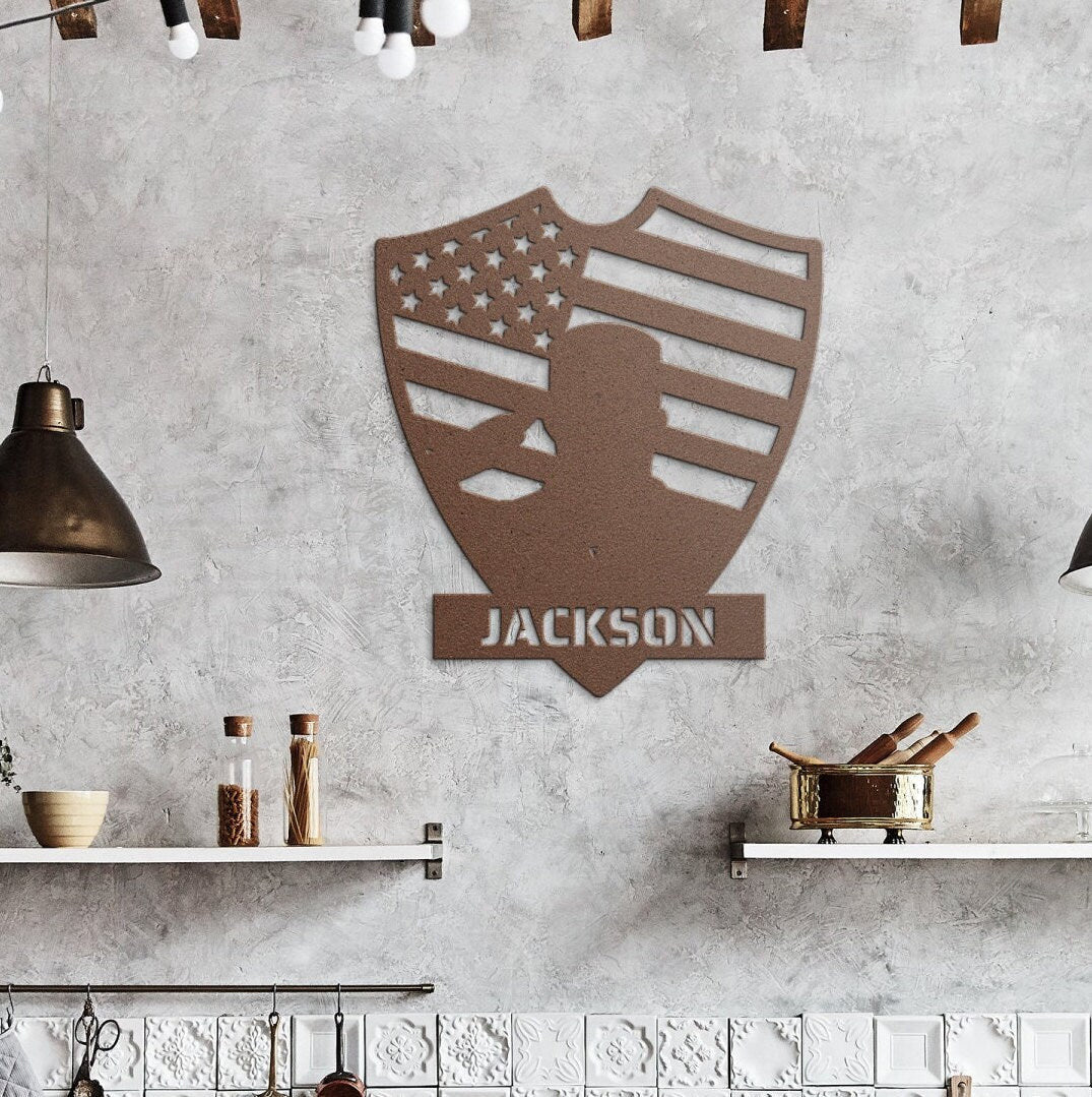 Personalized Veteran Metal Art, Metal Veteran Sign, Gift For Veteran, Custom Name Veteran Gift, Metal Military Sign, US Army Metal Sign