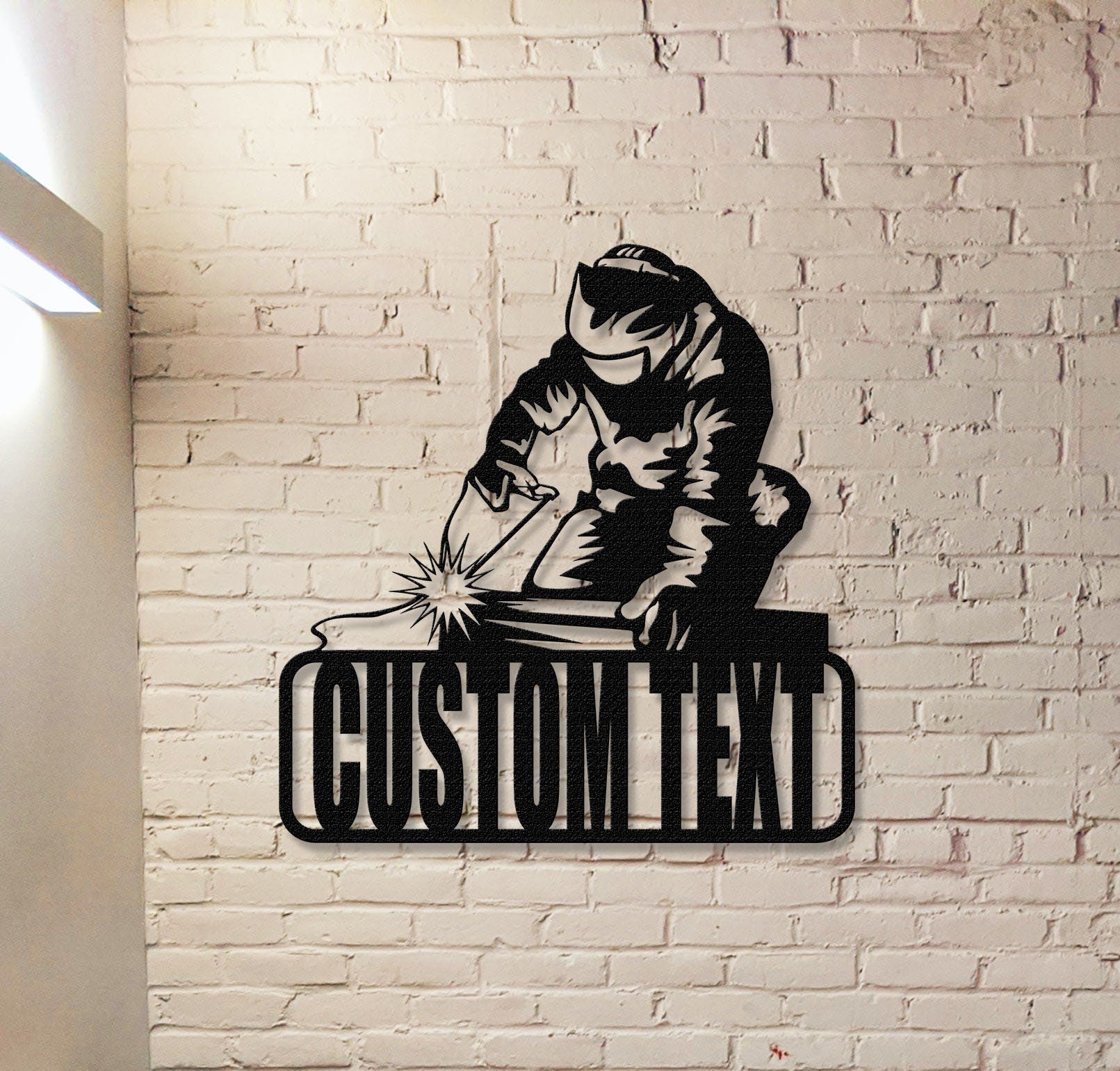 Personalized Construction Welder Sign,Custom Welding Metal Sign,Welder Wall art,Gift for Welder,Steel Welding Sign,Work Shop Decor