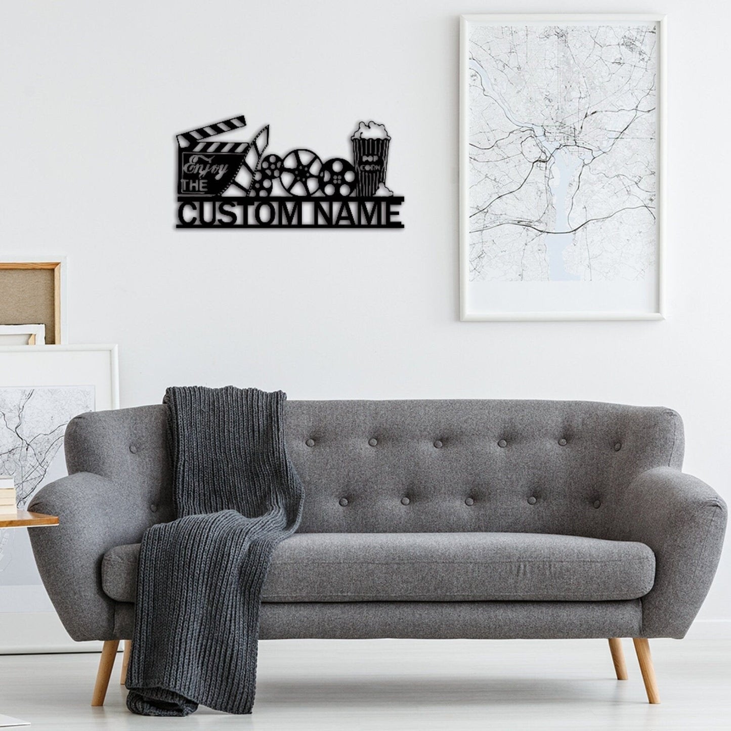 Personalized Theater Metal Sign,Family Name Cinema Sign,Home Theater Decor,Light up Home Theater Wall Art,Custom Cinema Sign