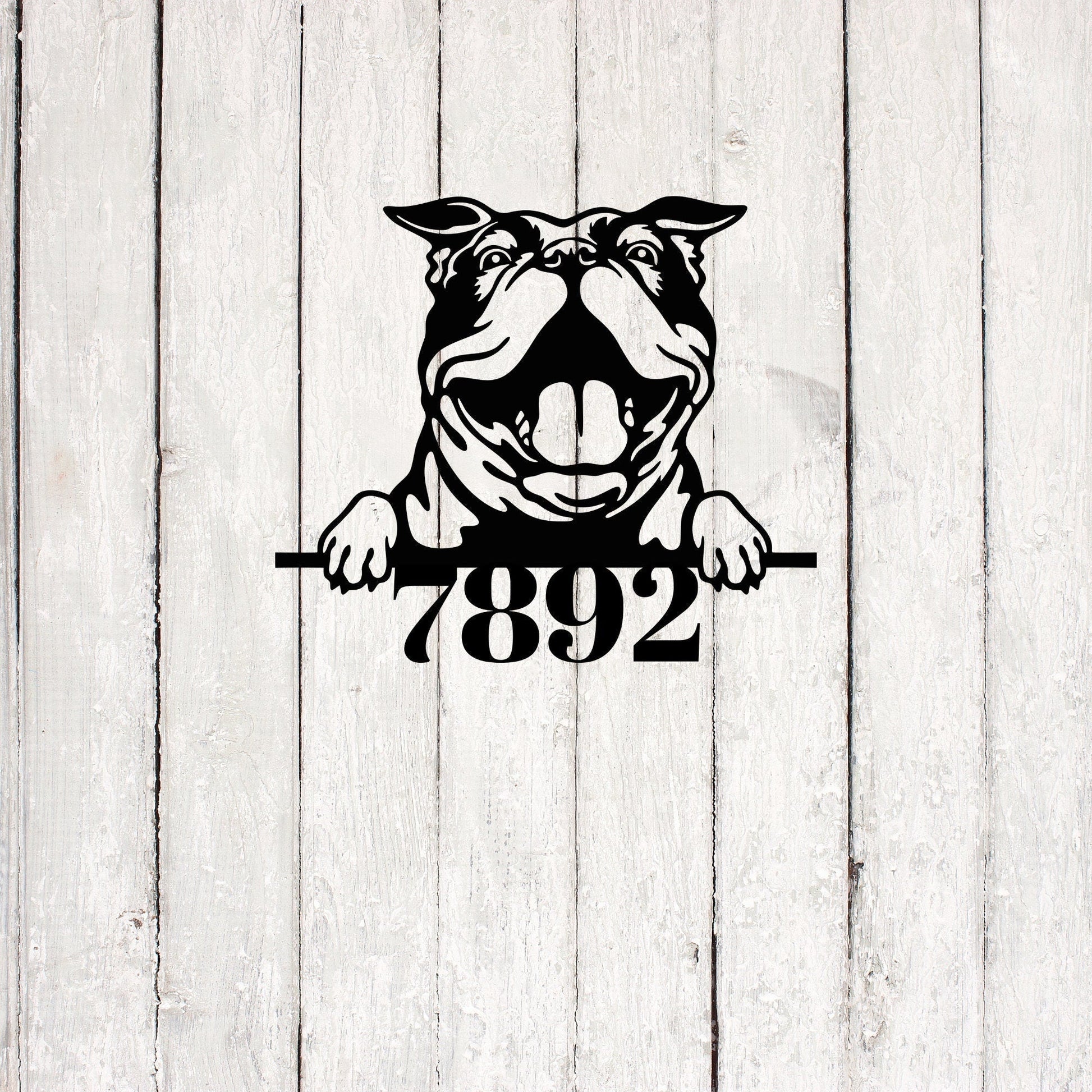 Dog Metal House Number Sign, Metal Address Sign, Metal Address Plaque, Custom Address Number Sign, Large Metal Sign, Outdoor Patio Sign