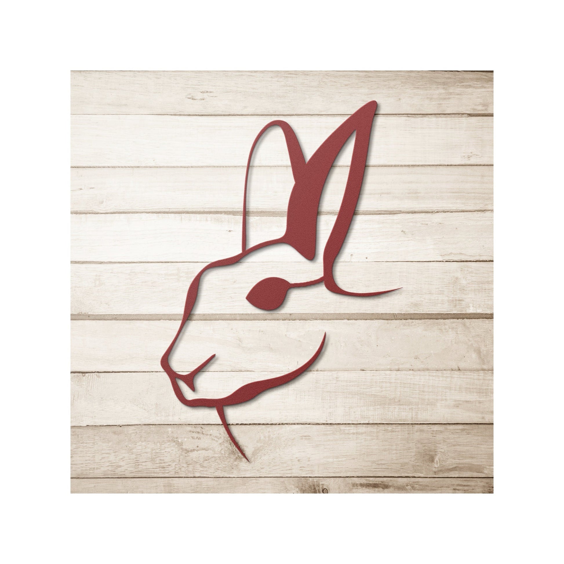 Rabbit Metal Sign, Rabbit Head Wall Decor, Farmhouse Rabbit Sign, Farm Animals Home Decor, Minimalist Rabbit Metal Art, Rabbit Lovers Gift
