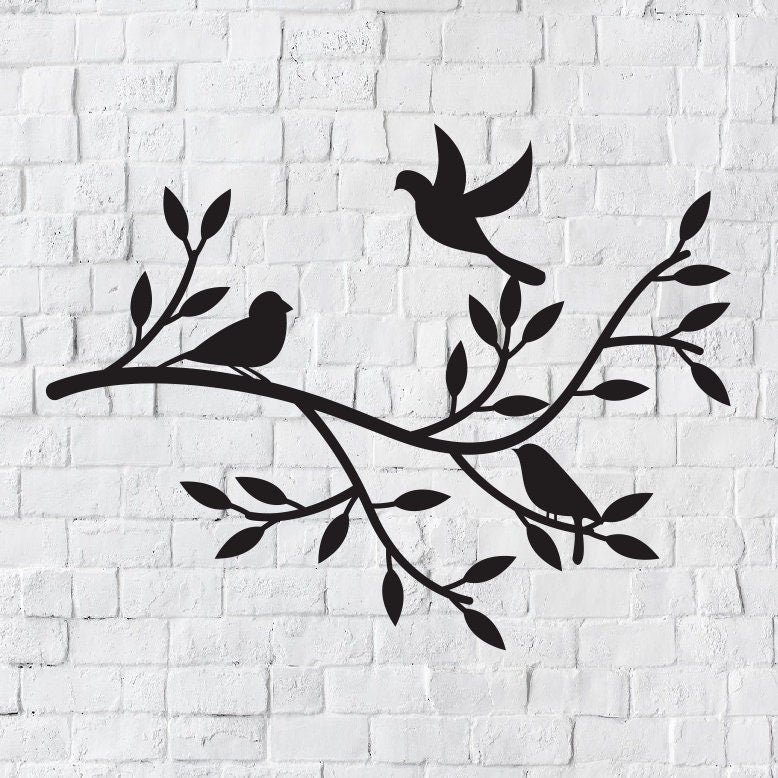 Bird on Branches Wall Art / Birds on Branch Wall Decor / Metal Wall Decor / Home Decor / Nature Home Decor / Metal Wall Art