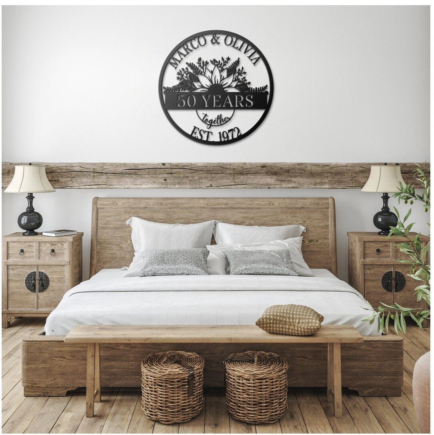 50th Anniversary Gifts For Parents, Wedding Anniversary Metal Sign, Golden Anniversary, 50th Anniversary Decor, 50 Year Anniversary Gift