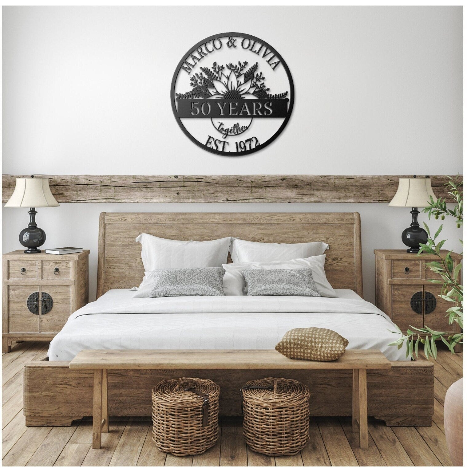 50th Anniversary Gifts For Parents, Wedding Anniversary Metal Sign, Golden Anniversary, 50th Anniversary Decor, 50 Year Anniversary Gift