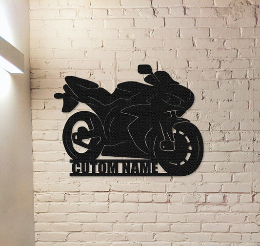 Personalized Motorcycle Metal Sign,Custom Motorcross Metal Art,Metal Garage Sign,Men Cave Sign,Fathers Day Gift,Motor Bike Metal Sign