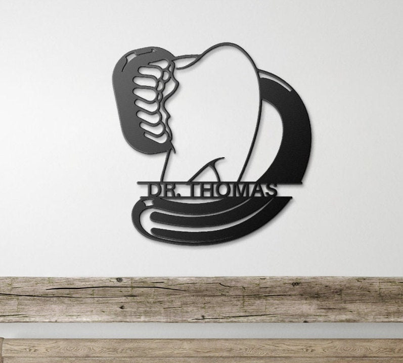 Custom Dentist Metal Sign, Dentist Gift, Dental Office Sign, Personalized Dentist Metal Wall Art, Dentist Graduation Gift, Dentist Decor