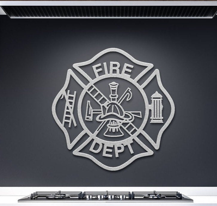 Fireman Maltese Cross Metal Art, Fireman Gift, Maltese Cross Decor, Wall Hanging Fireman Sign, Metal Fireman Wall Decor, Gift For Fireman