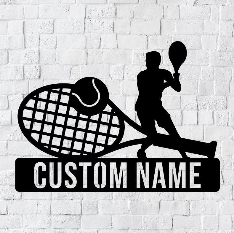 Personalized Tennis Metal Sign | Tennis Metal Sign | Kids Tennis Metal Sign | Custom Tennis Sign | Custom Tennis Plaque Home Decor