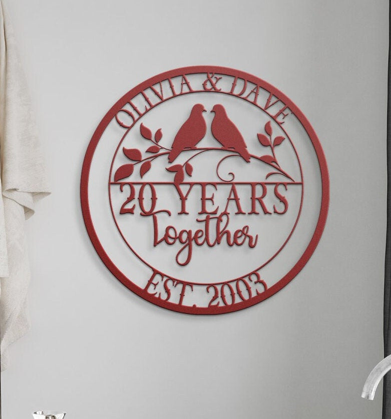 20th Wedding Anniversary Gift, 20th Anniversary Gift For Couple