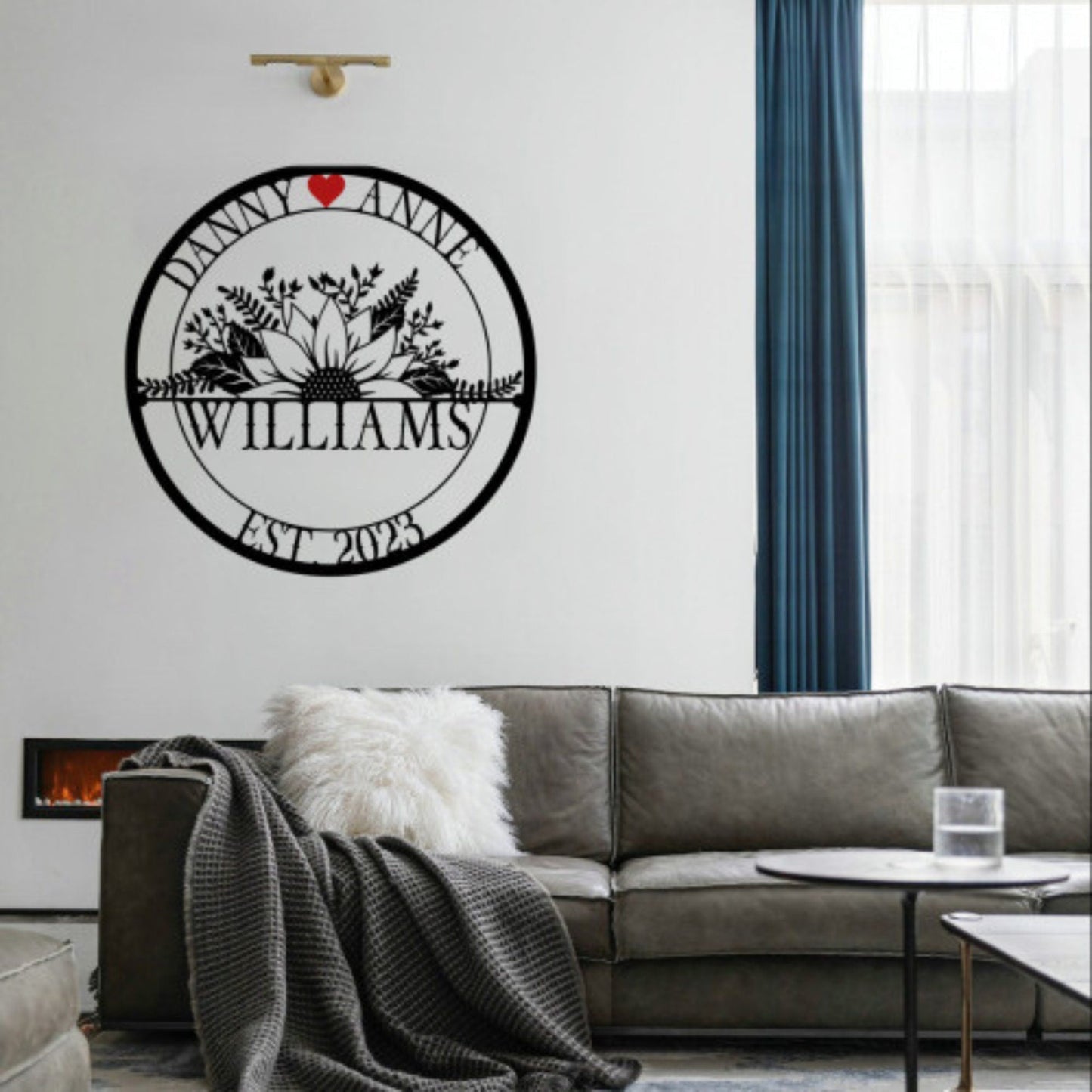 Personalized Wedding Sign, Last Name Established Sign, Family Name Sign, Metal Sign Custom, Anniversary Couple Gift Personalized Sign