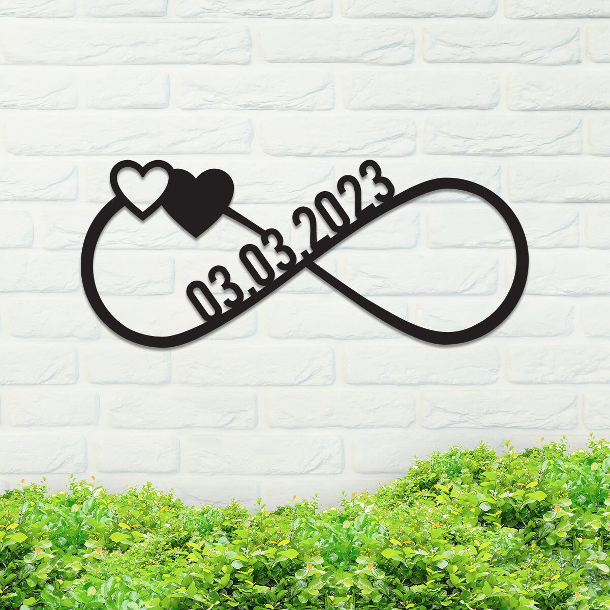 Personalized Infinity Heart Metal Sign, Custom Infinity Metal Sign, Metal Wedding Sign for Couples, Metal Name Sign, Wedding Gift Ideas