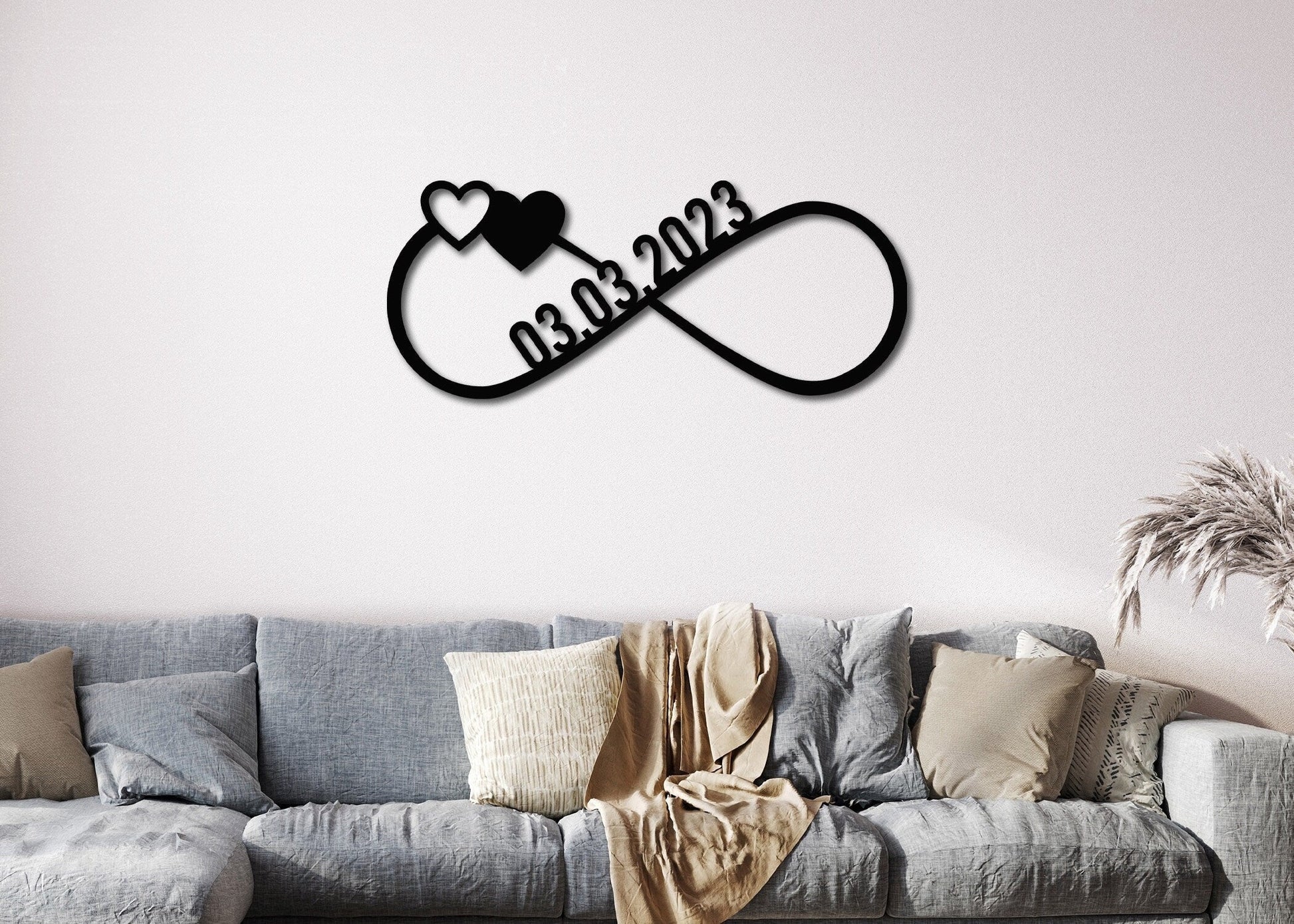 Personalized Infinity Heart Metal Sign, Custom Infinity Metal Sign, Metal Wedding Sign for Couples, Metal Name Sign, Wedding Gift Ideas