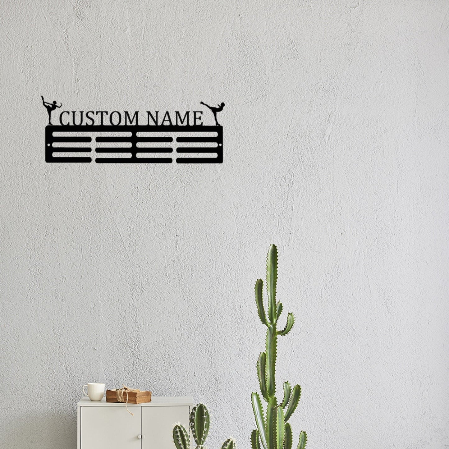 Custom Figure Skater Medal Hanger, Personalized Skating Medal Holder