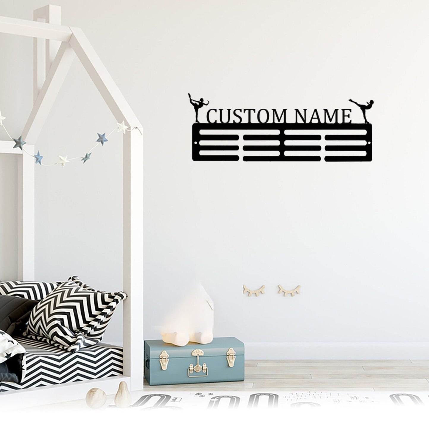 Custom Figure Skater Medal Hanger, Personalized Skating Medal Holder