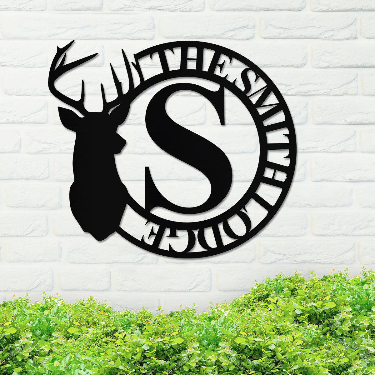 Metal Name Sign, Personalized Family Name Metal Sign, Custom Metal Sign, Deer Sign, Metal Family Name Sign, Monogram Wall Decor, Home Decor