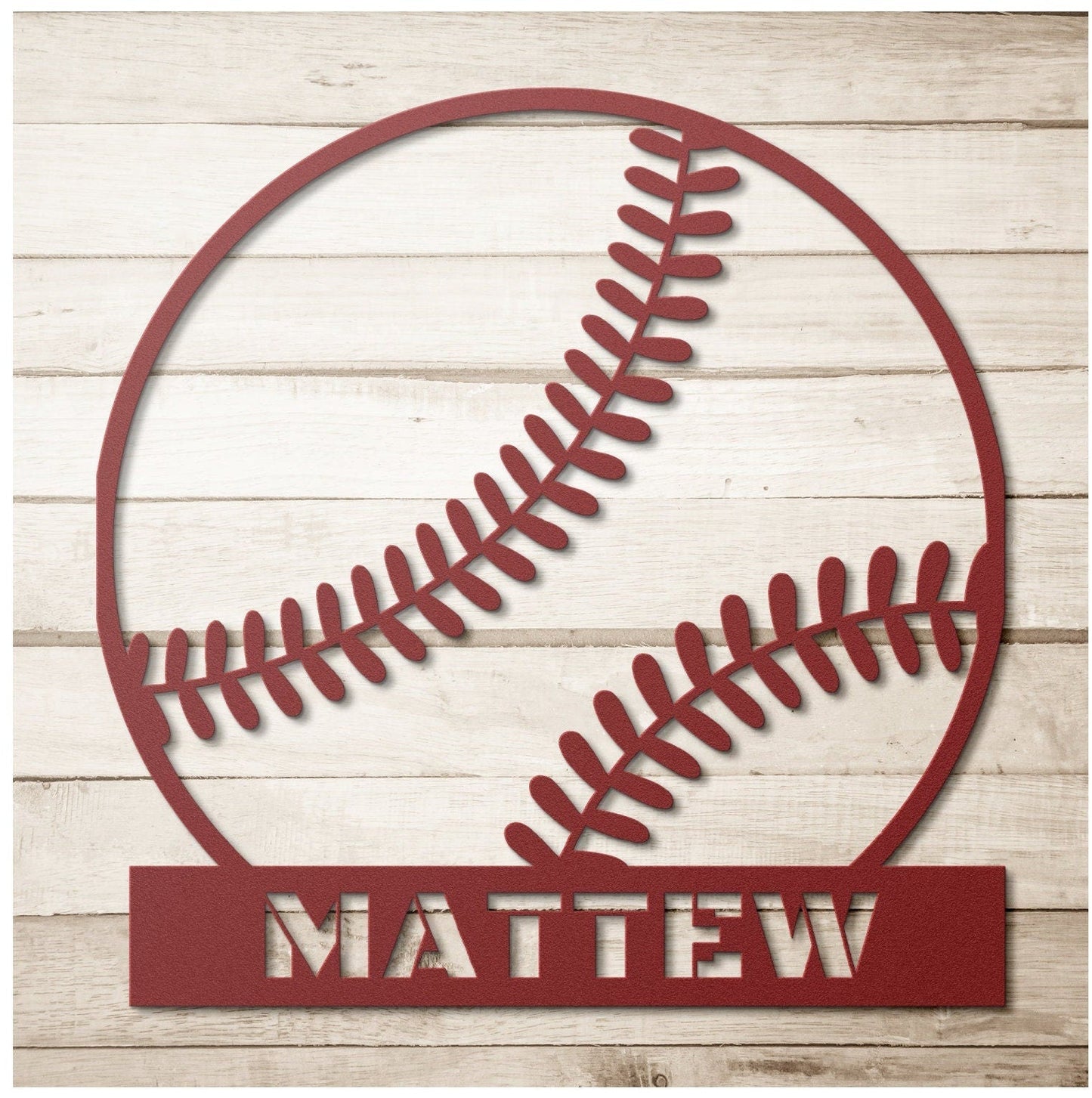 Personalized Baseball Sign For Boys, Baseball Metal Sign, Custom Name Baseball Wall Art, Baseball Ornament, Baseball Lover Gifts, Home Decor