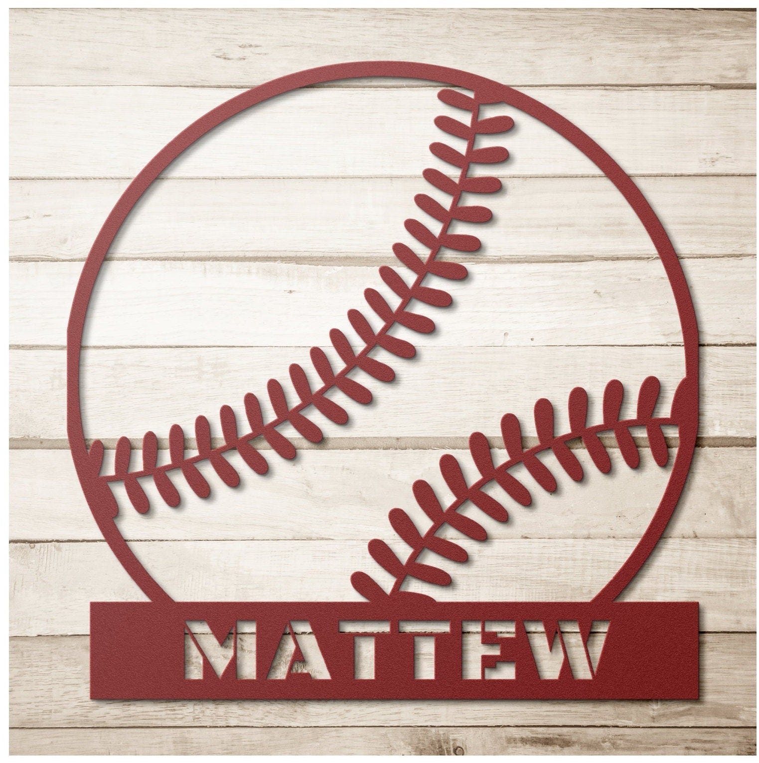 Personalized Baseball Sign For Boys, Baseball Metal Sign, Custom Name Baseball Wall Art, Baseball Ornament, Baseball Lover Gifts, Home Decor