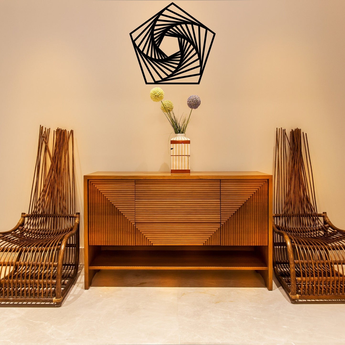 Fibonacci Pentagon Metal Sign, Golden Ratio Art, Fibonacci Numbers Wall Art, Fibonacci Sequence Sign, Inspirational Fibonacci Metal Wall Art